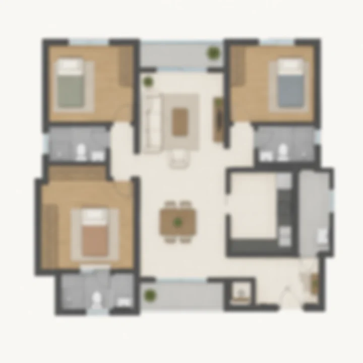 Modern Spaaces Sarjapur 3 BHK · indicative floor plan